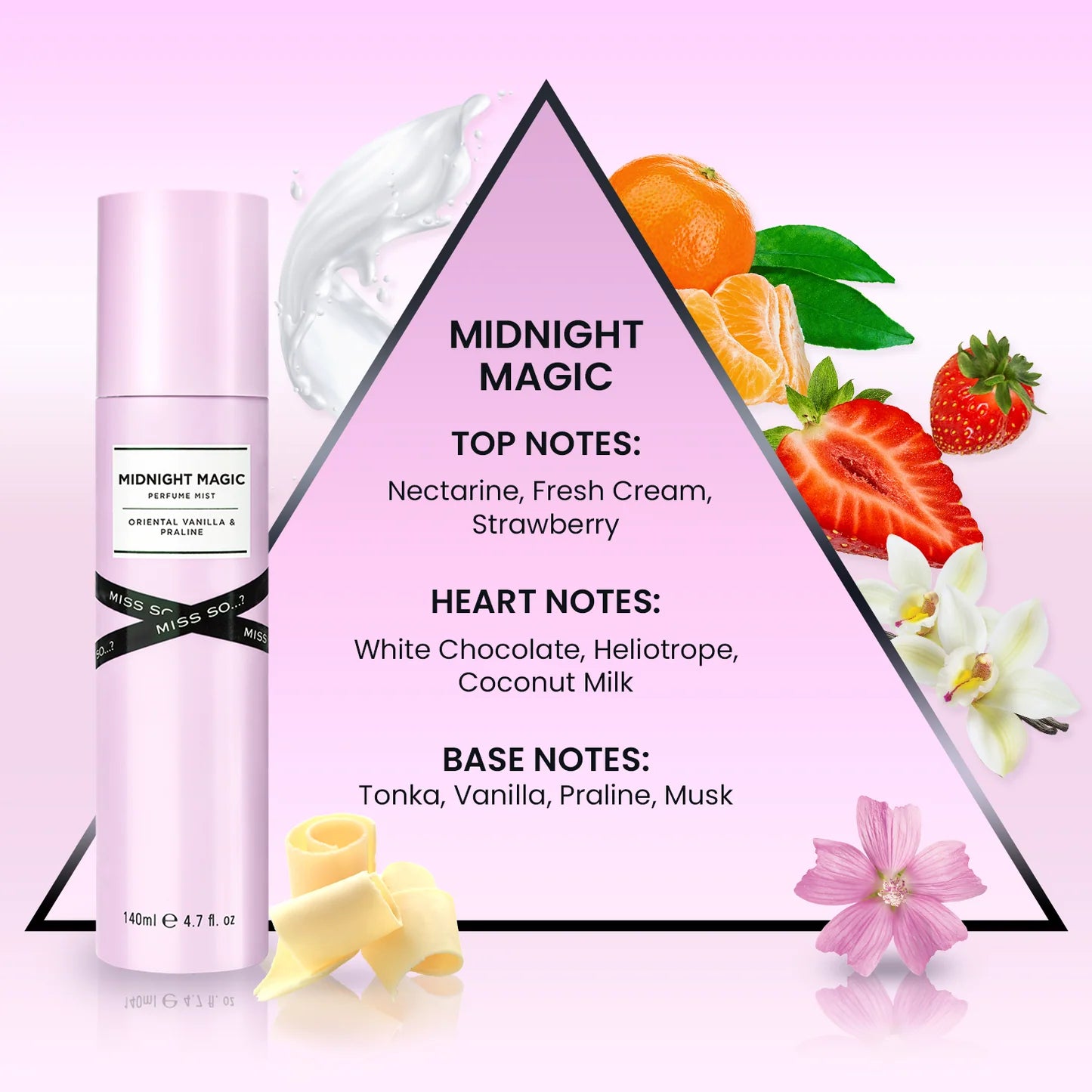 SO...?FRAGRANCE  Miss SO MIDNIGHT MAGIC perfume mist 140ml